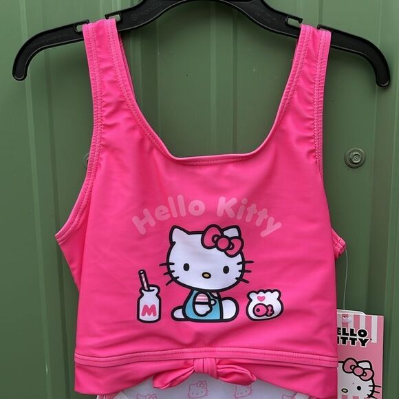 Hello Kitty Sanrio One-Piece Swimsuit Bathing Suit with UPF 50+, Size M 7/8 - Picture 2 of 7